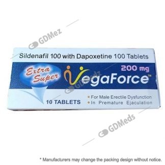 Gdmedz gdmez extra super vegaforce 200mg sildenafil 100mg plus dapoxetine 100mg 10 tablets ambitree