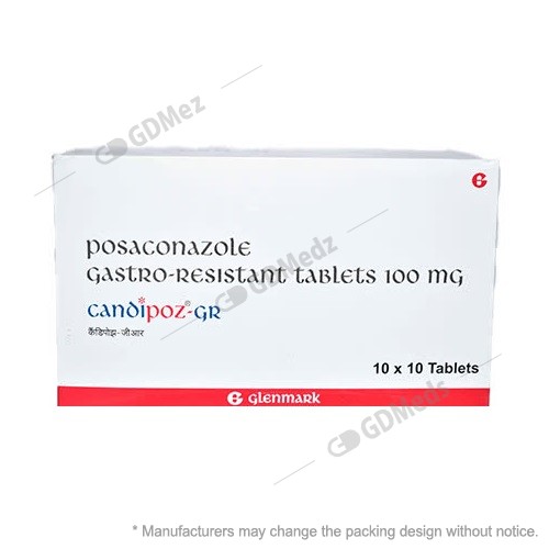 CandiPozGR (Posaconazole) Gastroresistant 100mg 100 Tablets GDMedz
