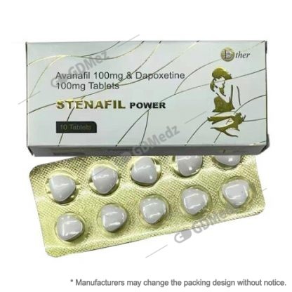 avanafil 100mg-dapoxetine 100mg-stenafil power 10 tablets-ether-g