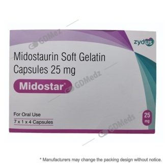Midostar -midostaurin soft gelatin 25mg 28capsules zydus-500